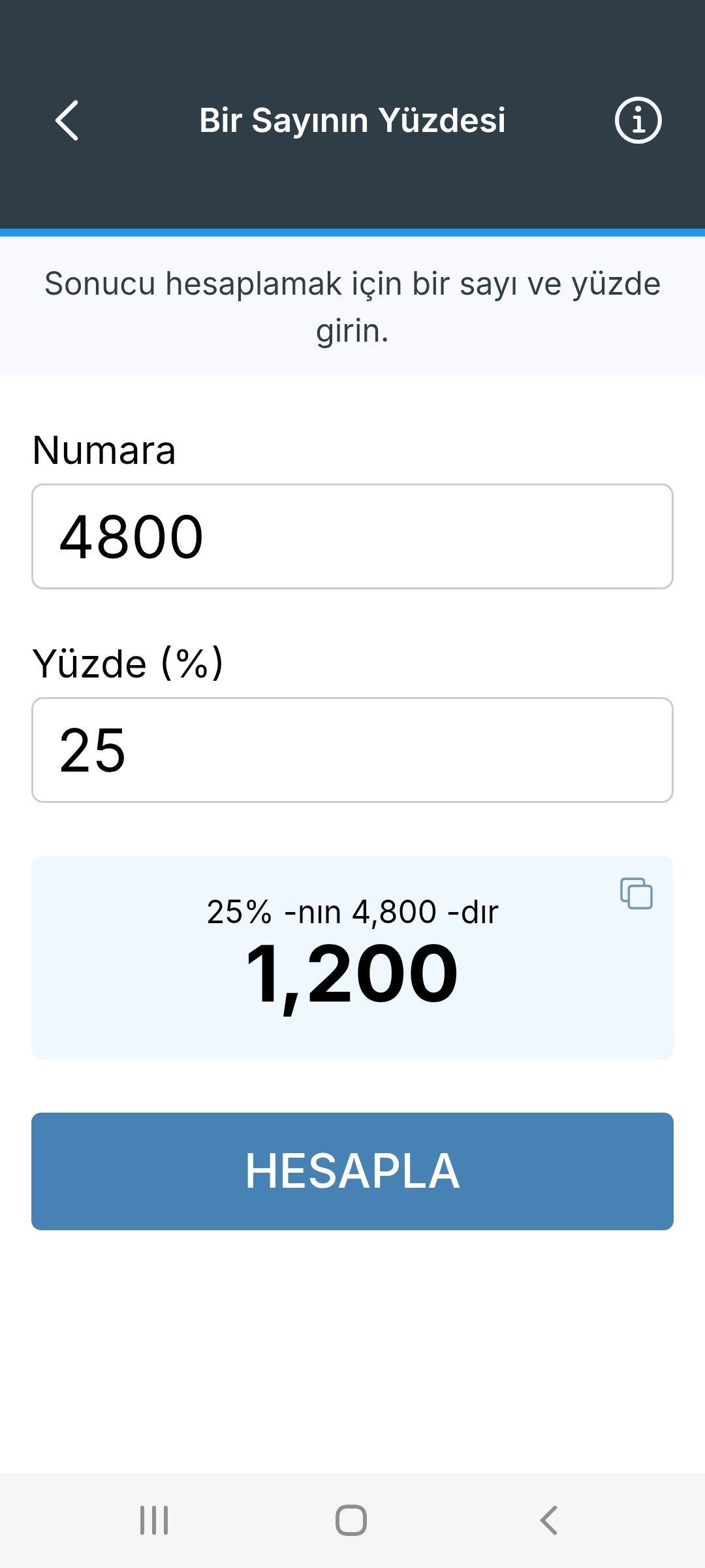 Metis: Yüzde Hesaplayıcı